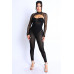 Mesh Crop Jumpsuit Set
