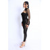 Mesh Crop Jumpsuit Set