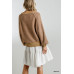 Puff Sleeve Boat Neck Sweater