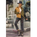5 Pockets Non-stretch Straight Cut Distressed Denim Jeans With Raw Hem