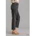 5 Pockets Non-stretch Straight Cut Distressed Denim Jeans With Raw Hem