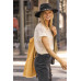 Short Sheer Dolman Sleeve Scoop Neck Top With Side Slit