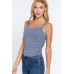 Side Ruched Cami Knit Top
