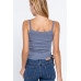 Side Ruched Cami Knit Top