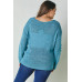 Plus Solid Round Neck Sweatrer