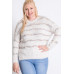 Plus Sweater With Stripe Detail
