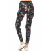 Long Yoga Style Banded Lined Floral Printed Knit Legging With High Waist