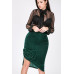 Asymmetrical Flower Velvet Skirt