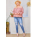 Off Shoulder Long Bubble Sleeve Plaid Top