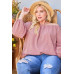 Off Shoulder Long Bubble Sleeve Plaid Top