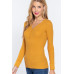 Long Slv V-neck Placket Thermal Top