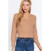 Long Puff Slv V-neck Rib Sweater