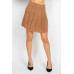 A-line Corduroy Pleated Mini Skirt
