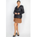A-line Corduroy Pleated Mini Skirt