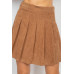 A-line Corduroy Pleated Mini Skirt