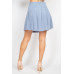 A-line Corduroy Pleated Mini Skirt