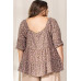 Tiny Floral Printed Square Neckline Top