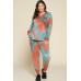 Tie-dye Printed French Terry Knit Loungewear Sets