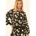 A Leopard Print Pullover Sweater