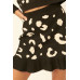 A Leopard-print Knit Mini Skirt
