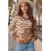 A Zebra Print Pullover Sweater