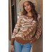 A Zebra Print Pullover Sweater