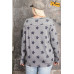 Plus Size Star Printed Poly Rayon Loose Fit Top