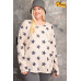 Plus Size Star Printed Poly Rayon Loose Fit Top