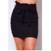 High Waisted Pleated & Belted Mini Skirt