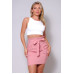 High Waisted Pleated & Belted Mini Skirt