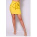 High Waisted Pleated & Belted Mini Skirt