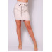 High Waisted Pleated & Belted Mini Skirt