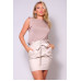 High Waisted Pleated & Belted Mini Skirt