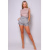 High Waisted Pleated & Belted Plaid Shorts