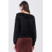 Round Neck Bertha Collar Button-front Cardigan