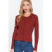 Long Slv Crew Neck Basic Cardigan