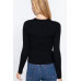 Long Slv Crew Neck Basic Cardigan
