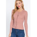 Long Slv Crew Neck Basic Cardigan