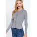 Long Slv Crew Neck Basic Cardigan