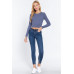 Long Slv Open Back Sweater Top
