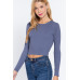 Long Slv Open Back Sweater Top