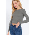 Long Slv Open Back Sweater Top
