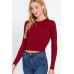 Long Slv Open Back Sweater Top