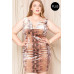 Velour Snake Print Plus Mini Dress