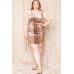 Velour Snake Print Plus Mini Dress