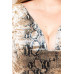 Velour Snake Print Plus Mini Dress