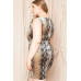 Velour Snake Print Plus Mini Dress
