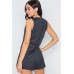 Button Down Sleeveless Romper