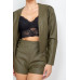 Side Button Detailed Jacket & Shorts Set