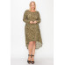 Cheetah Print Dress Featuring A Round Neck